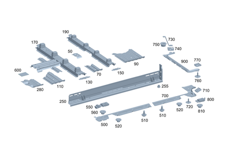 Front Floor for 2023 Mercedes-Benz EQE 500 SUV #0