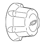 15067578 - Suspension: Hub Cap for Chevrolet: Astro, Express 1500, Express 2500, Express 3500, Silverado 1500, Silverado 1500 HD, Silverado 2500, Silverado 2500 HD, Silverado 3500, Suburban 1500, Suburban 2500, Tahoe | GMC: Safari Image