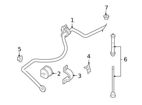 Stabilizer Bar & Components for 2010 Ford Explorer Sport Trac #1