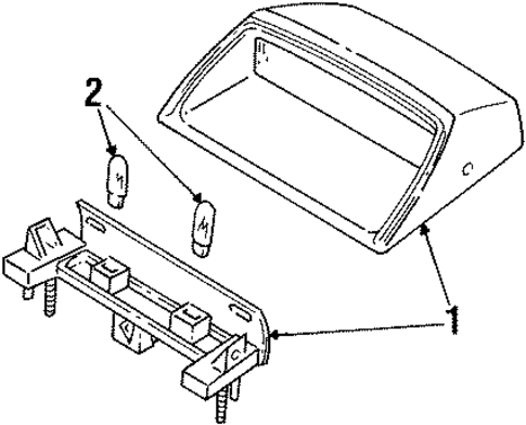 High Mounted Stop Lamp for 1998 Ford Crown Victoria #0