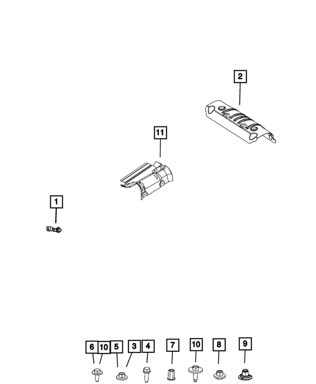 68588945AA - : Steering Gear Heat Shield for Mopar Image