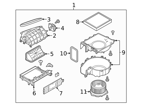 Blower Motor & Fan for 2019 INFINITI Q60 #0