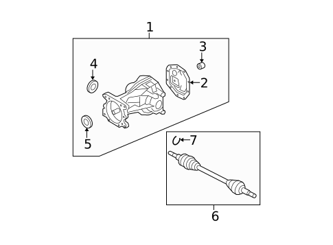 Axle & Differential for 2012 Ford Escape #0