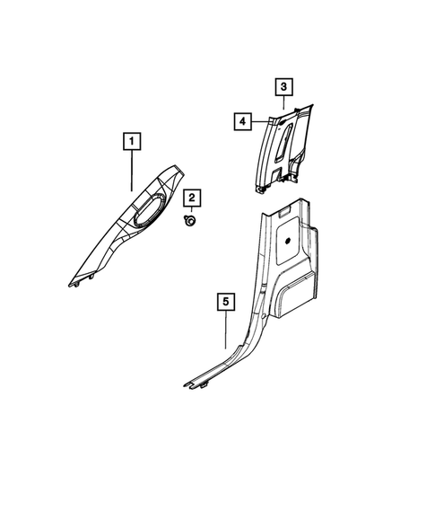 Panels-Moldings-Scuff Plates, Pillar, Cowl, 1/4 Panel Trim and Cargo Covers for 2017 Ram 2500 #3