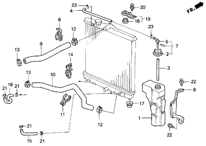 Radiator Hose for 1995 Honda Civic del Sol #0