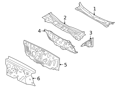 Cowl for 2005 Kia Amanti #0