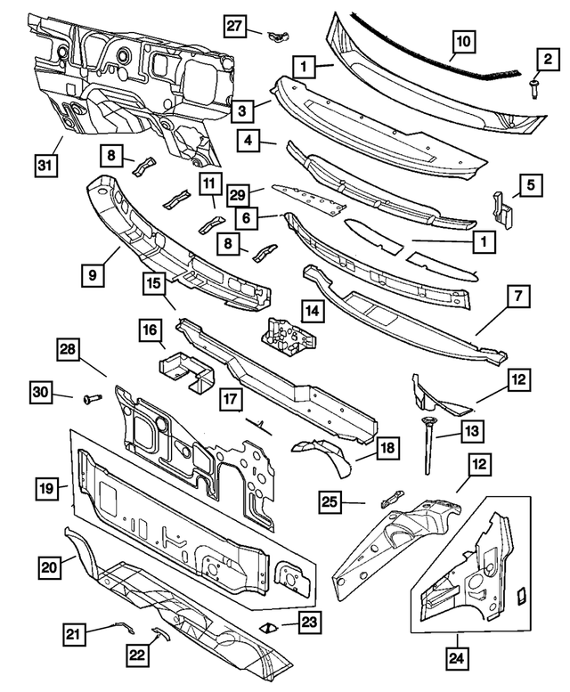 6104507AA - Body Sheet Metal Except Doors: Screw for Mopar Image