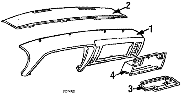 P411AA7 - Body: Crash Pad for Mopar Image