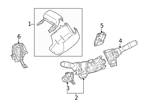 Shroud, Switches & Levers for 2015 Lexus RX350 #0