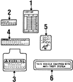 8971834250 - Body: Fuse Box Label for Isuzu Image