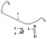 1243262465 - Suspension: Stabilizer Bar for Mercedes-Benz Image