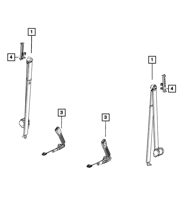 1ZS80JXWAA - Restraints: Buckle Assy-s/belt Buckle Assy, Right for Mopar Image image