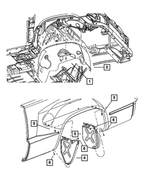 55359515AC - Exterior Ornamentation: Splash Shield, Left for Dodge: Dakota Image