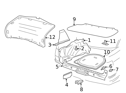 Interior Trim - Rear Body for 1993 Audi 90 Quattro #0