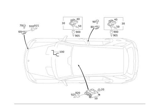 Belt Locking Retractor, Airbag and Sidebag for 2009 Mercedes-Benz GL550 #0