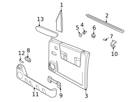 Interior Trim - Front Door for 2002 Land Rover Discovery #0