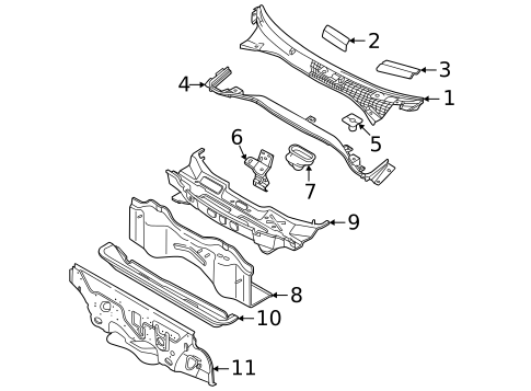 Cowl for 2025 Fiat 500E #0