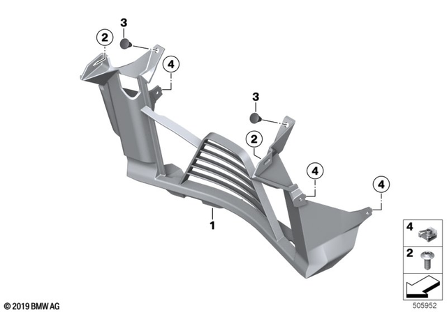 46638403903 - : Air Ducting, Radiator for BMW-Motorrad Image