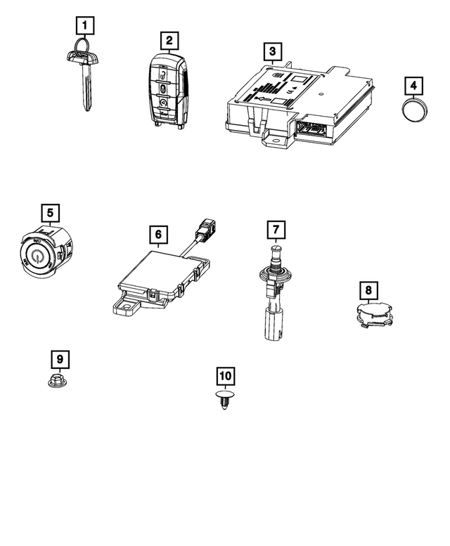 68745173AA - Electrical: Integrated Key Fob Transmitter for Mopar Image