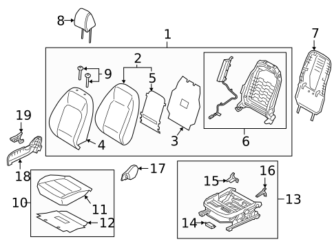 Passenger Seat Components for 2021 Hyundai Venue #0