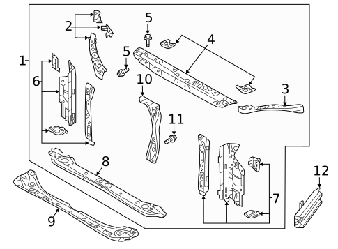 Radiator Support for 2021 Subaru Crosstrek #0