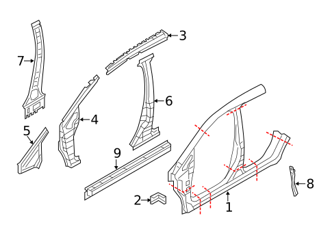 Center Pillar for 2015 Nissan LEAF #0