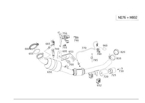 Exhaust System on 6-Cylinder Gasoline Vehicles for 2015 Mercedes-Benz ML400 #0