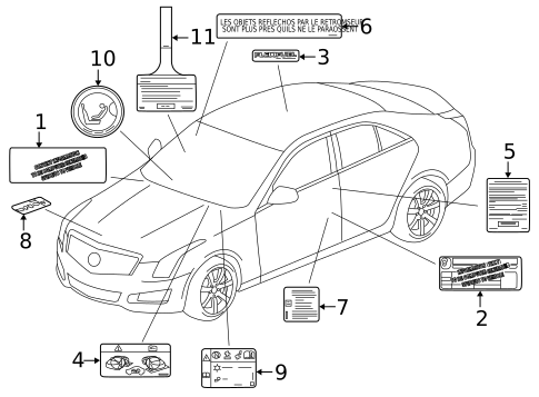 Labels for 2016 Cadillac CTS #0