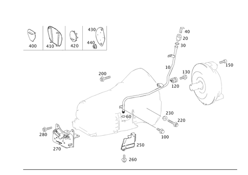 Detachable Transmission Parts, Oil Filler Pipe for 2008 Mercedes-Benz E550 #0