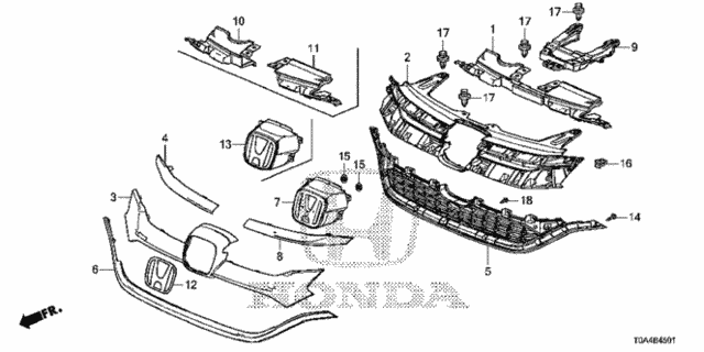 Front Grille ('15-) for 2016 Honda CR-V #0