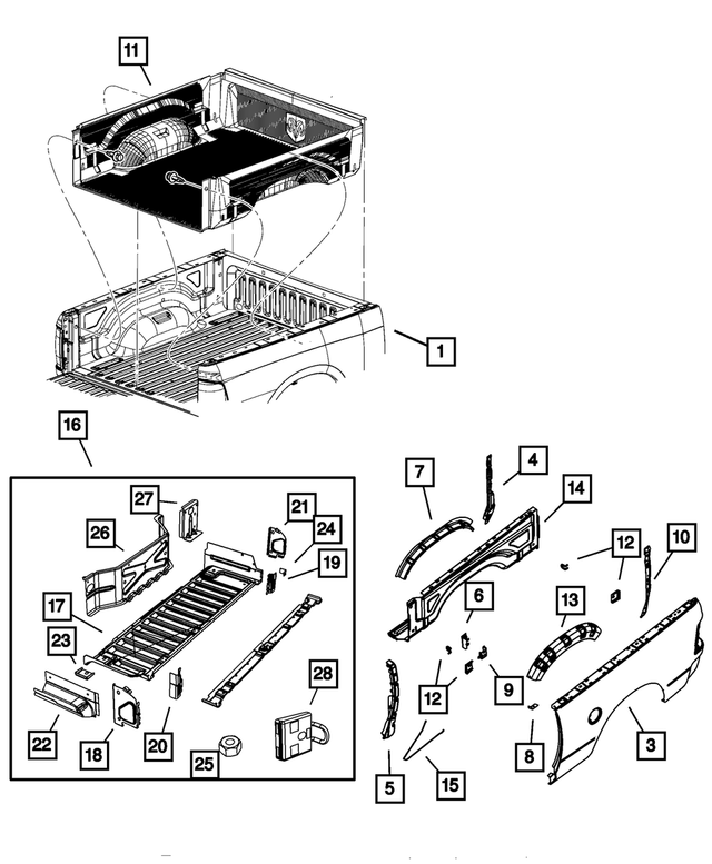 68051644AC - Body Sheet Metal Except Doors: Cargo Tie Down Loop for Mopar Image image