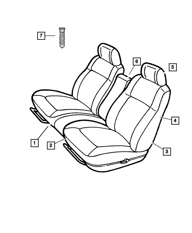 UF701DVAA - Interior Trim: Front Seat Cushion Cover, Right for Mopar Image
