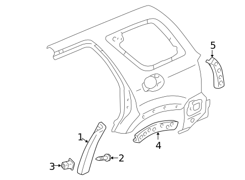Exterior Trim - Quarter Panel for 2007 Ford Escape #0
