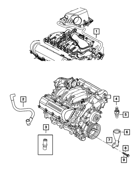 Crankcase Ventilation for 2007 Dodge Ram 1500 #0
