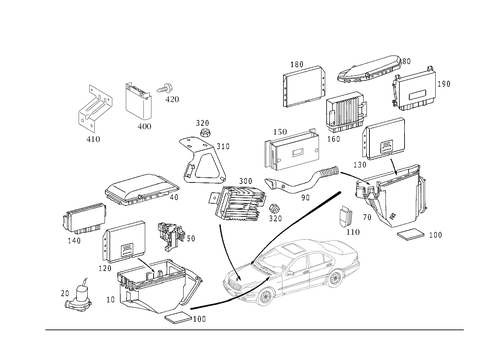 Apparatus Case and Control Units for 2001 Mercedes-Benz S430 #1
