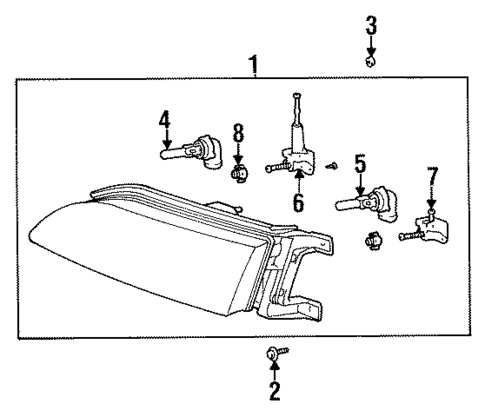 Bulbs - Chassis for 1995 Hyundai Sonata #0
