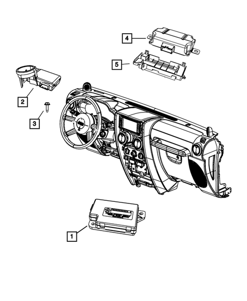 Keys, Modules and Engine Controllers for 2011 Jeep Wrangler #2