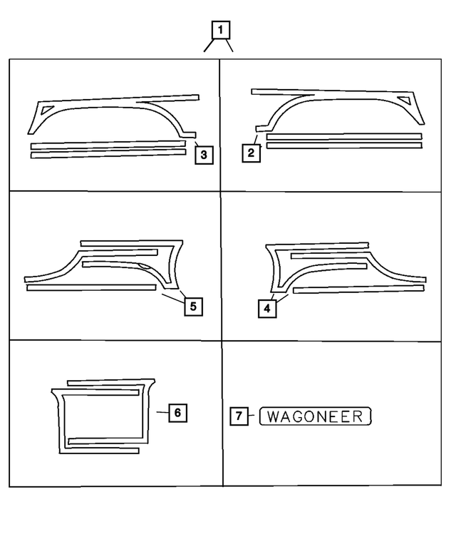 82208020 - Mopar Accessories - Component Parts: Bodyside Decor Kit for Jeep: Liberty Image