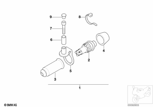 61362317512 - Audio, Navigation, Information Systems: Key Button - D=18mm for BMW-Motorrad Image