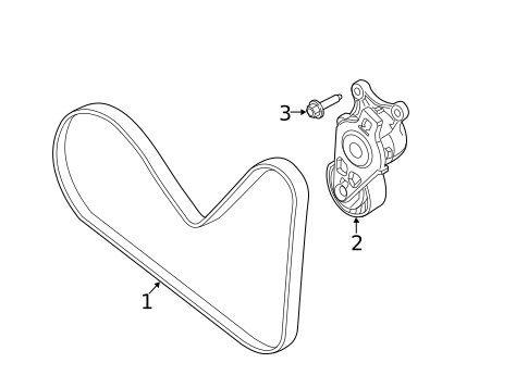 Belts & Pulleys for 2014 Lincoln MKZ #0