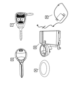 68001704AB - Electrical: Blank With Transmitter Key, Export for Mopar Image