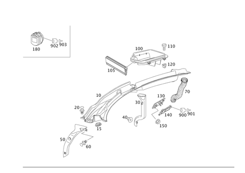 Water Baffle with Intake Shell for 2009 Mercedes-Benz SLK300 #0