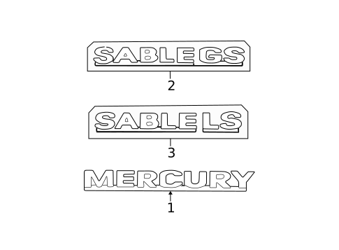 Exterior Trim - Trunk for 2004 Mercury Sable #1