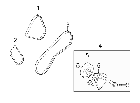 Belts & Pulleys for 2006 Kia Rio5 #0