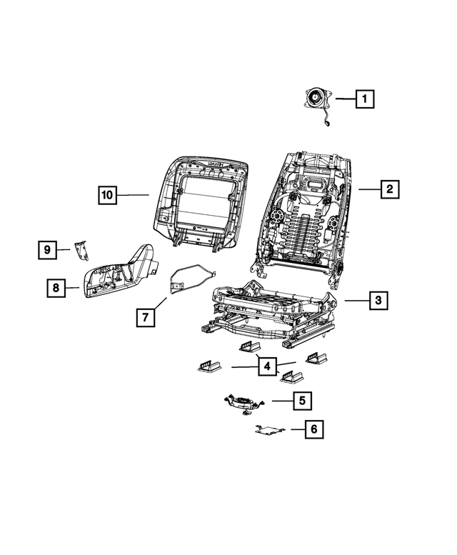 68159139AA - Interior Trim: Front Seat Back Frame for Mopar Image