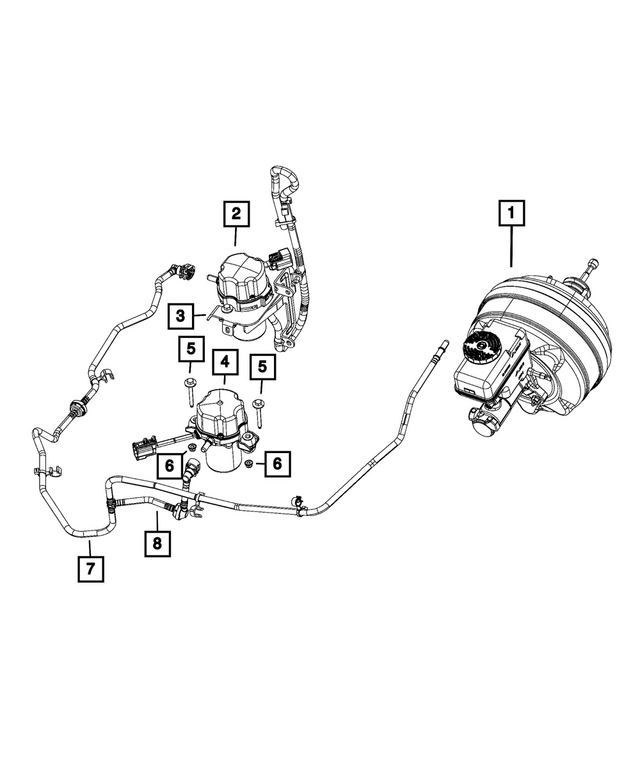 68328278AB - Brakes: Vacuum Hose for Mopar Image