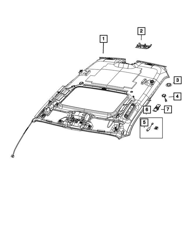 6KA87DX9AD - Interior Trim: Headliner for Mopar Image image