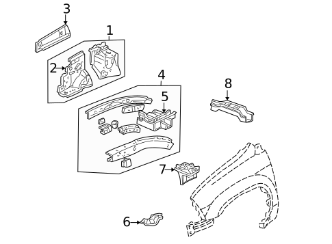 Structural Components & Rails for 2001 Acura MDX #0