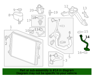 2010-2016 GM Thermostat Bypass Pipe 12633704 GM | GMPartsDirect.com