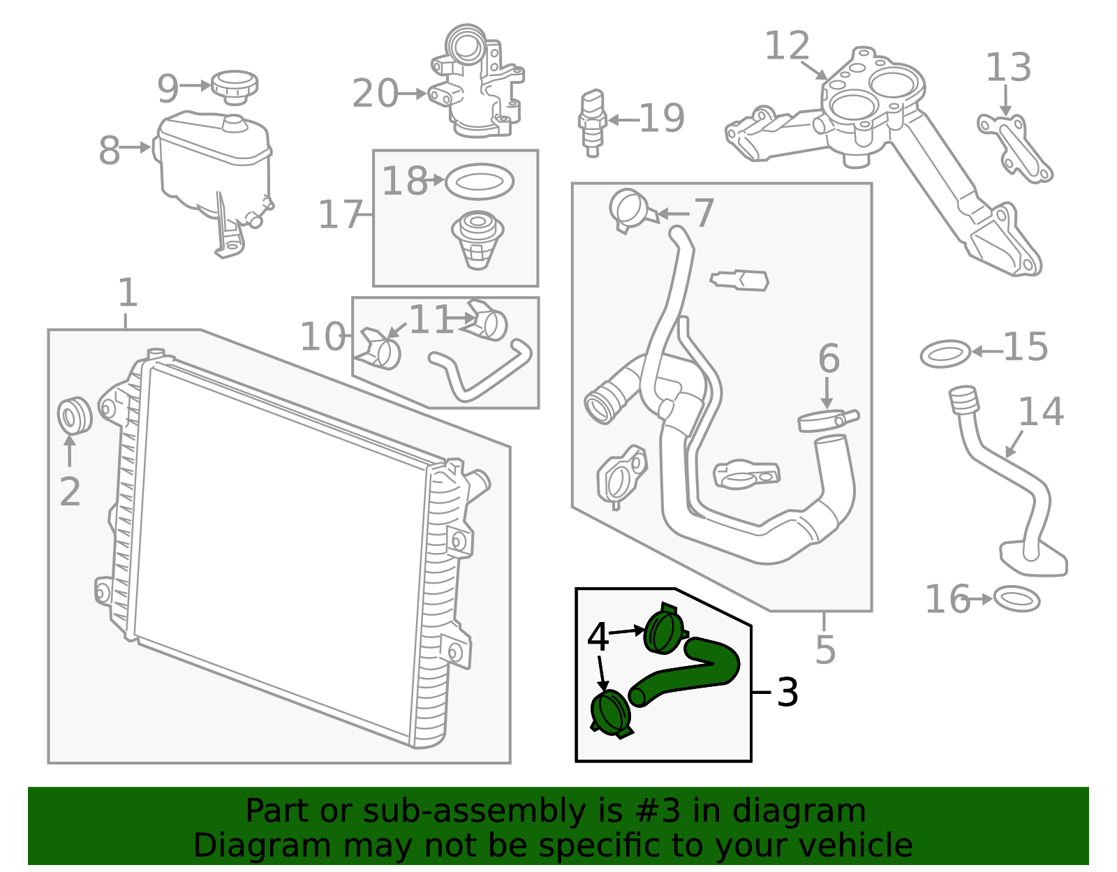 Radiator Hose 22884211 - Dependable OEM Engine Cooling | AutoNation Parts